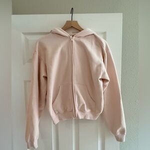 Skims cotton fleece classic zip up hoodie - s